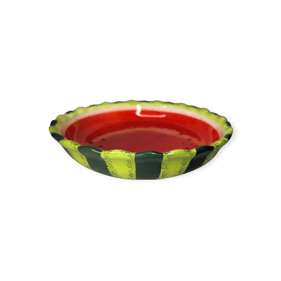 Watermelon Ceramic Colorful Pie Dish 11" Diameter - Picture 4 of 13